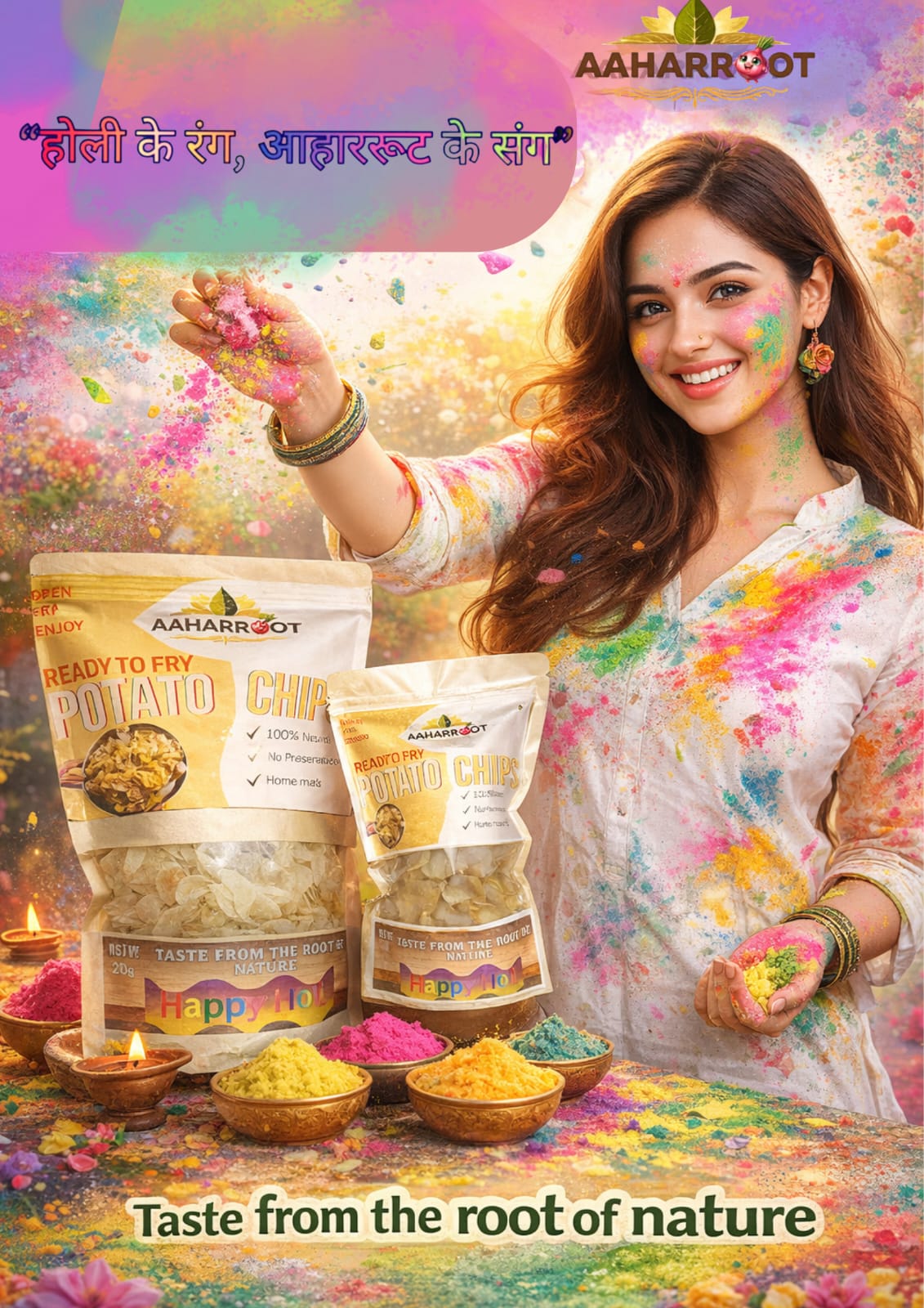 200g,100g Potato Chips Combo ( ready to fry)